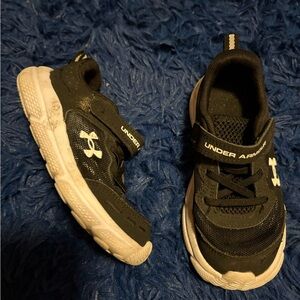 Under Armour Black and White Kids Sneakers